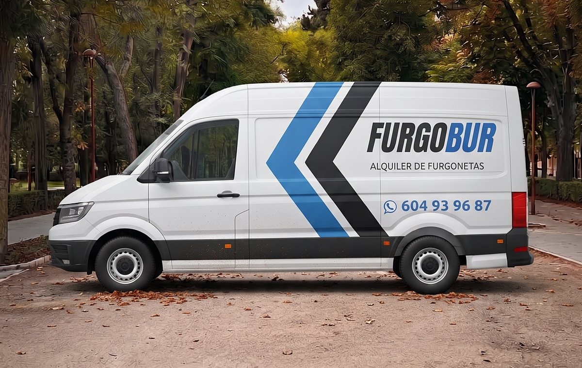 Furgoneta Grande de alquiler en Burgos con rotulado FurgoBur